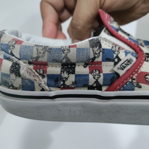 Vans Groot Guardians of the Galaxy Marvel slip on shoes size kid's 3 - Picture 5 of 9